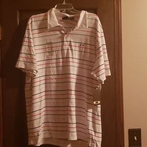Oakley white polo with atripes XXL NWT